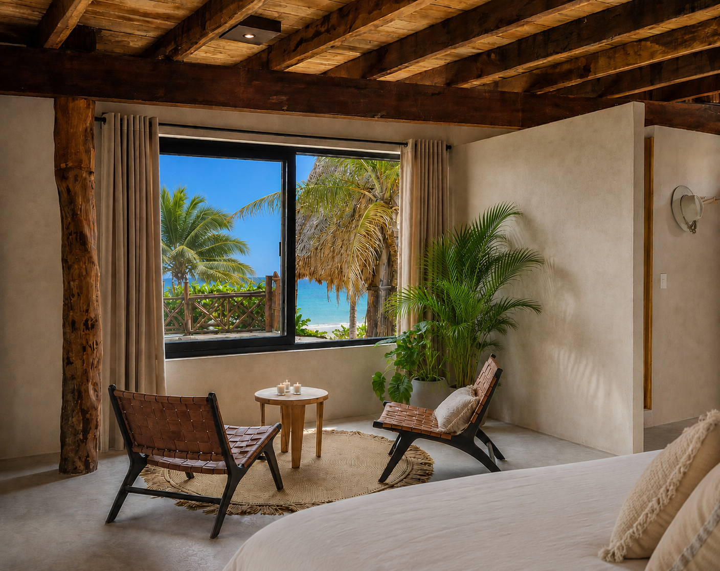 King room with beachview lounge at Amansala