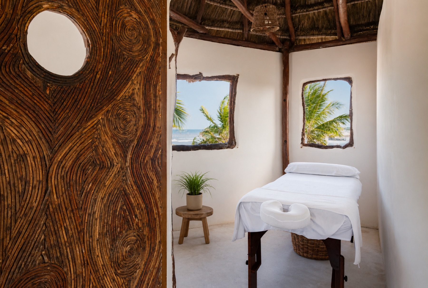 Amansala spa treatment room, Tulum Mexico
