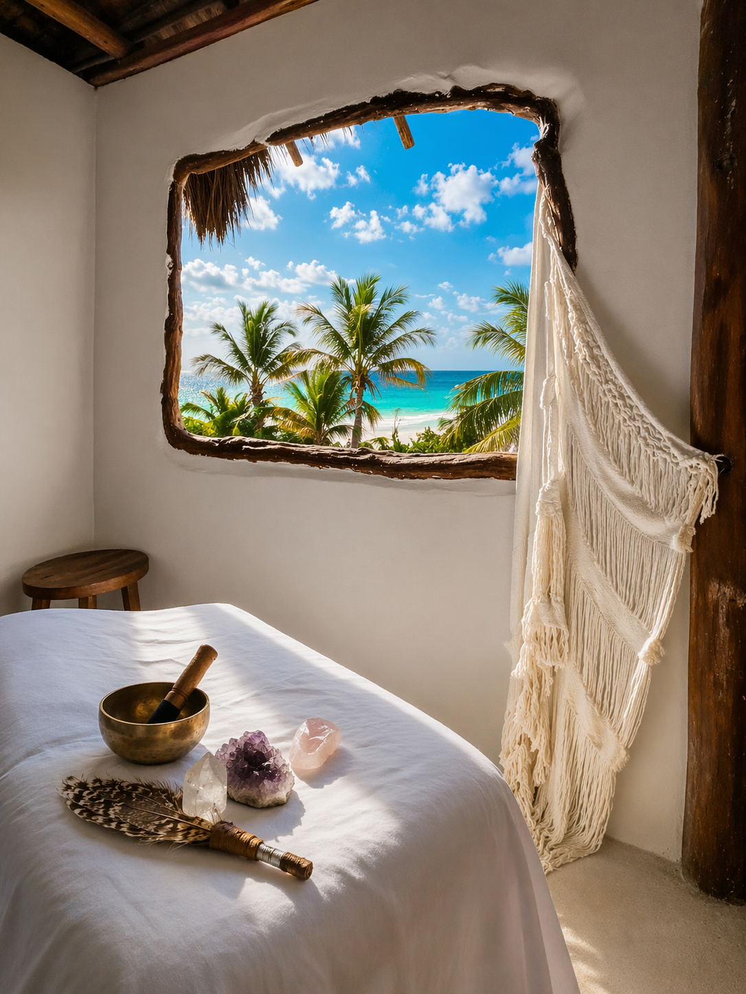 Spa treatment room ocean view Tulum