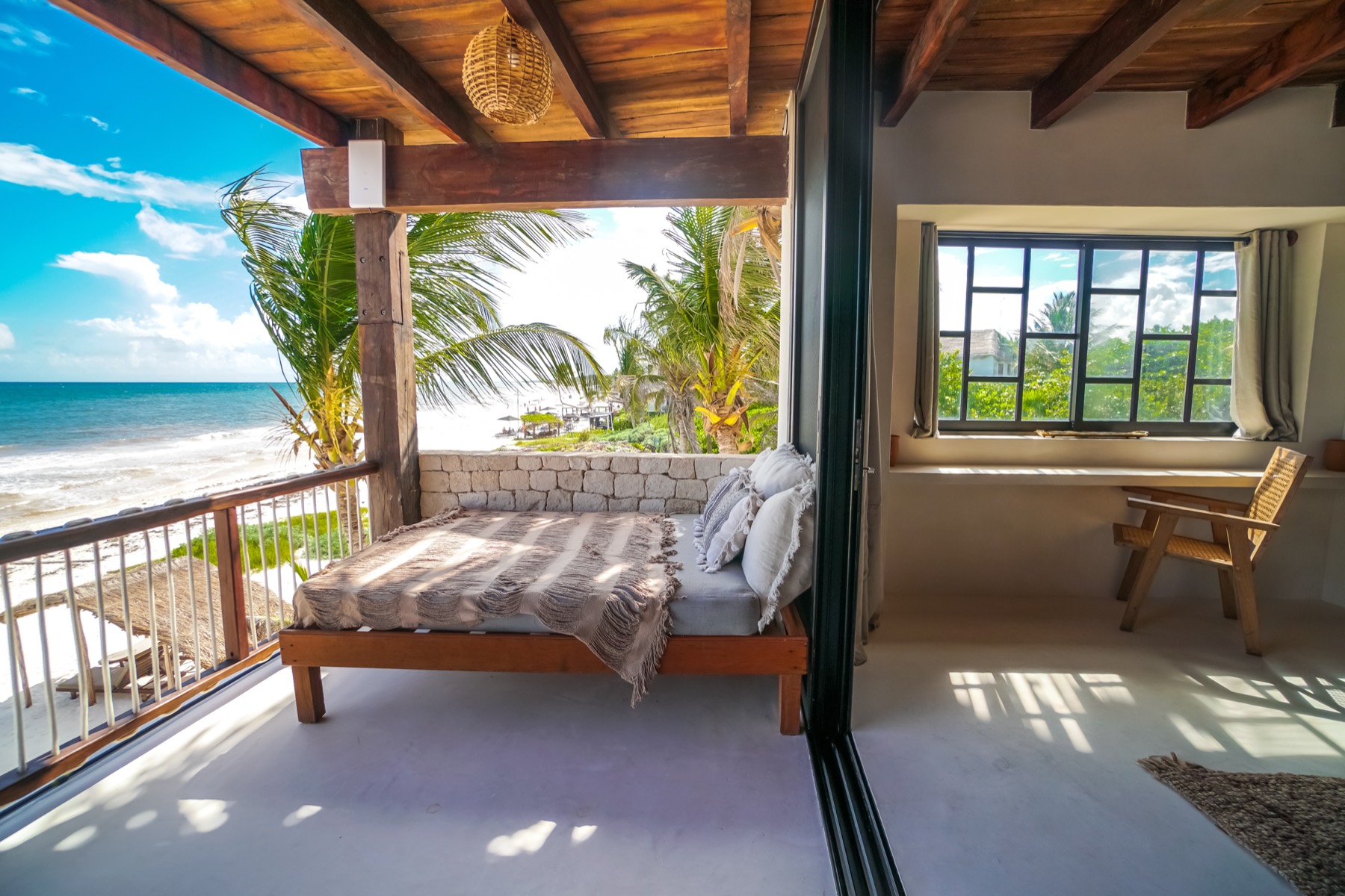 Beachfront room at Amansala
