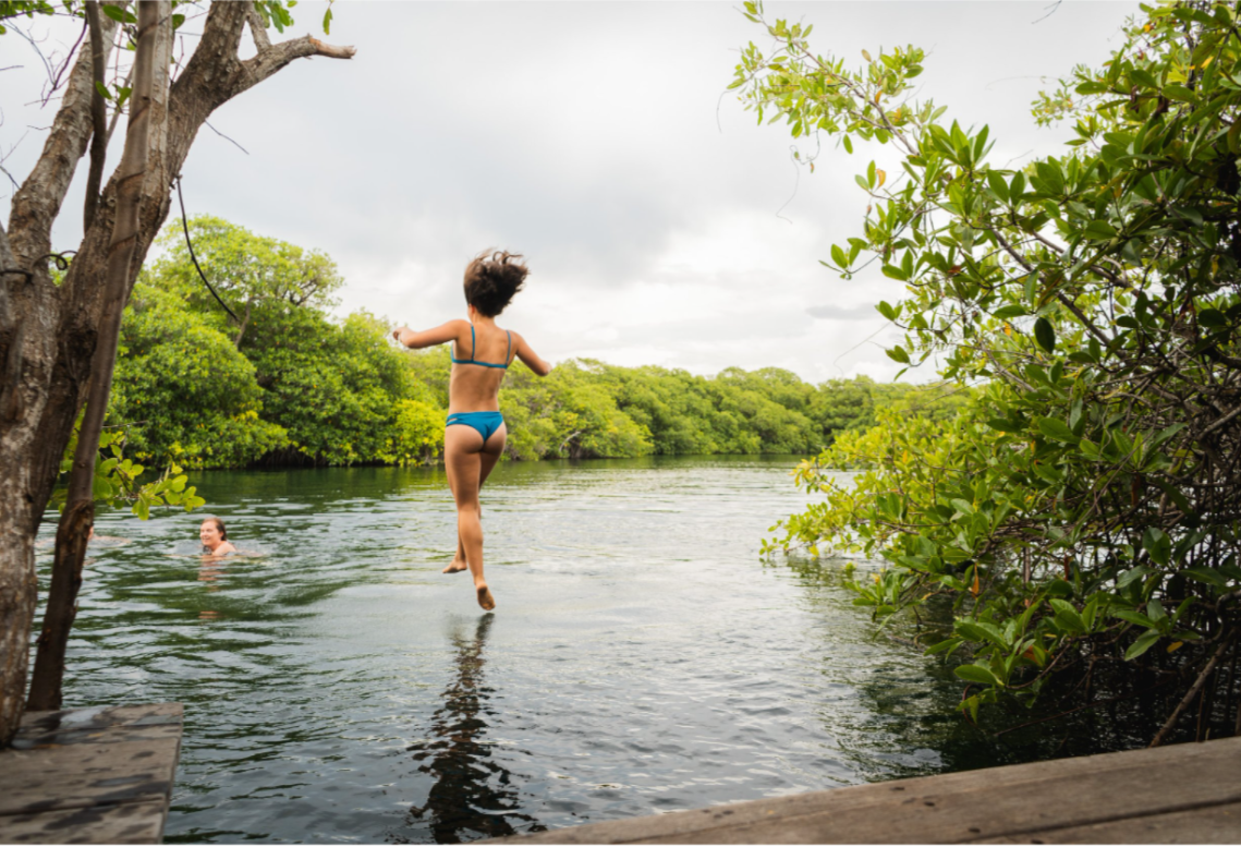 Exploring the mangroves near Tulum, Mexico