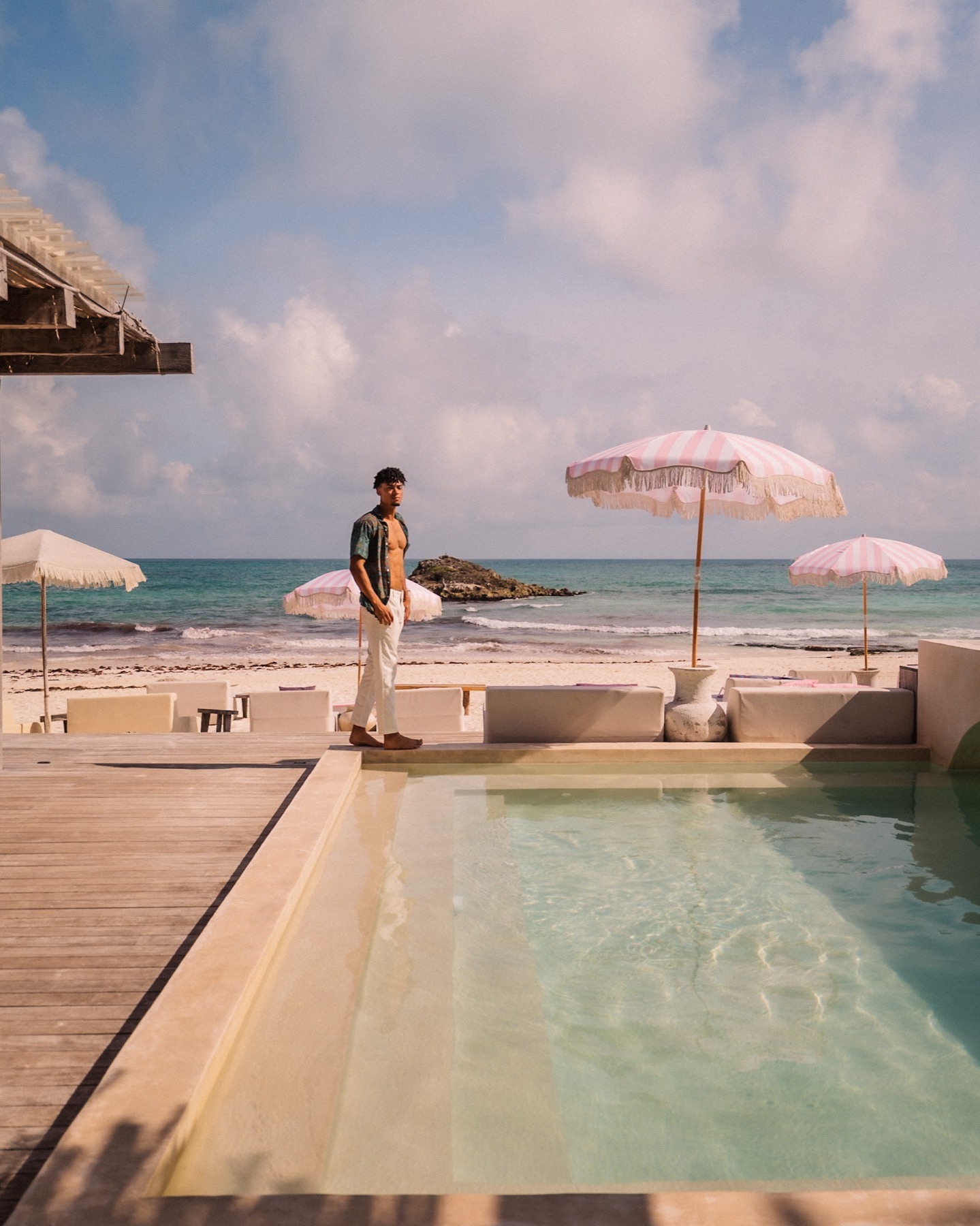 Poolside family time at Amansala
