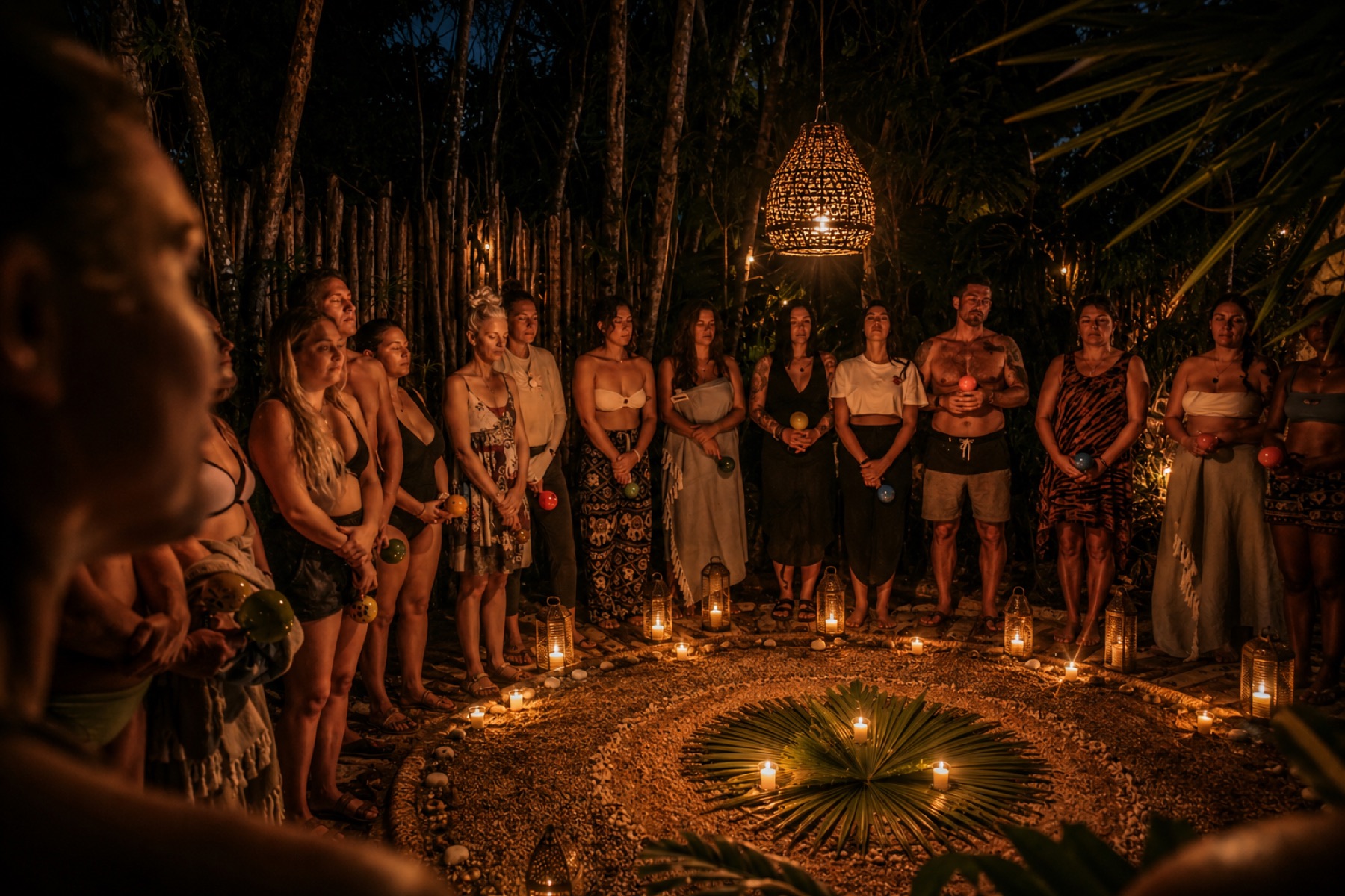 Night ceremony in the jungle