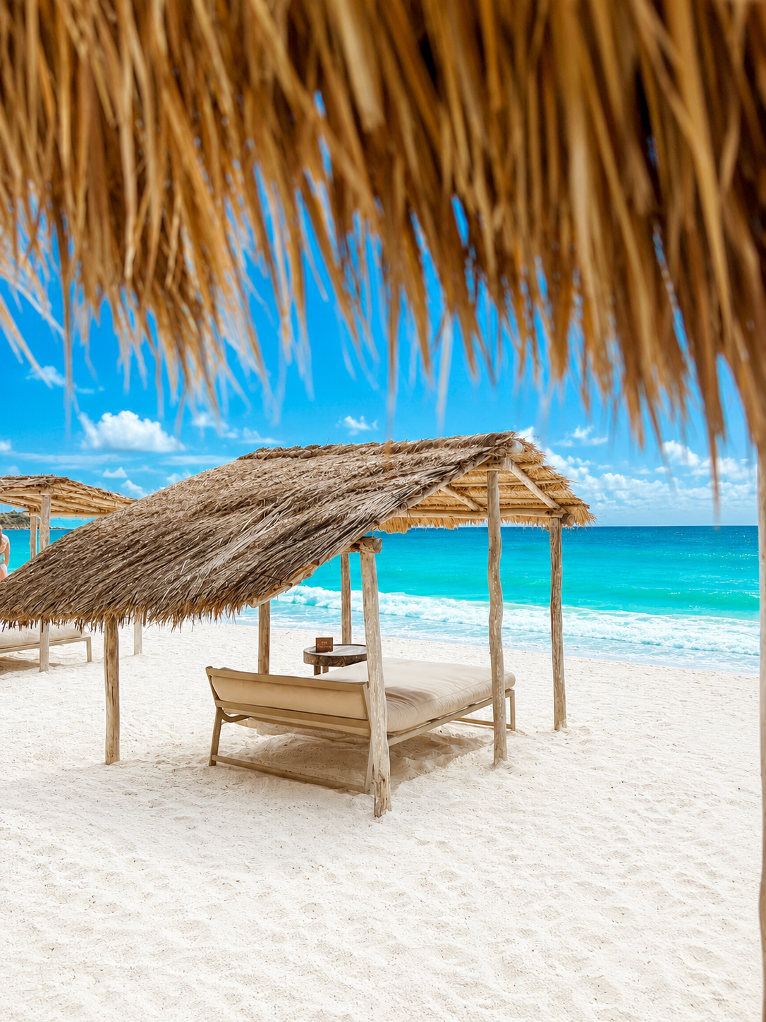 Beach palapa daybed