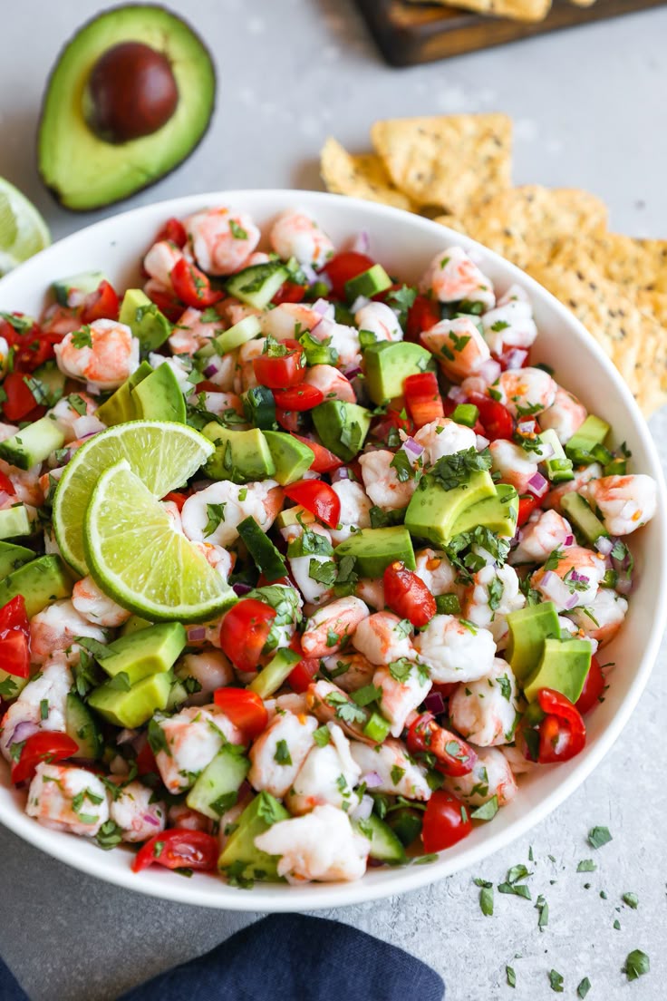 Shrimp ceviche avocado Tulum
